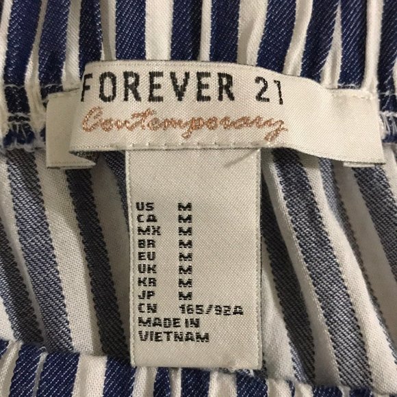 {Forever 21} Bell Sleeve OTS Striped Blouse - Picture 8 of 9